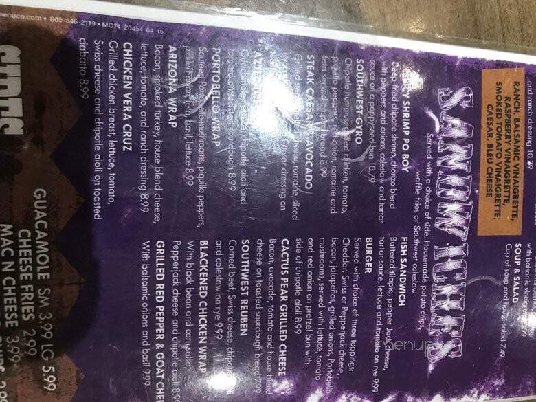 Cactus Pear Restaurant - Cincinnati, OH menu_pic