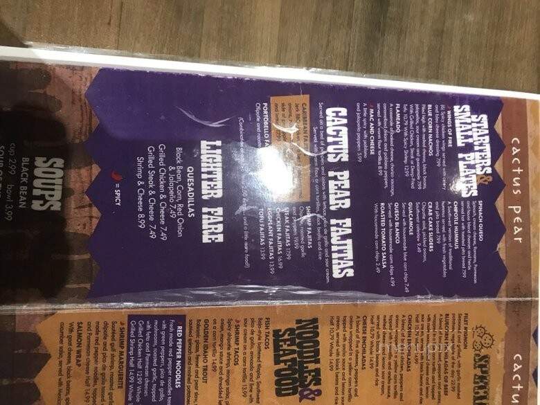 Cactus Pear Restaurant - Cincinnati, OH menu_pic