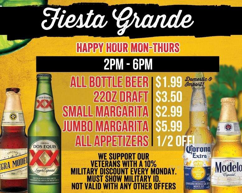 Fiesta Grande - Marysville, OH menu_pic