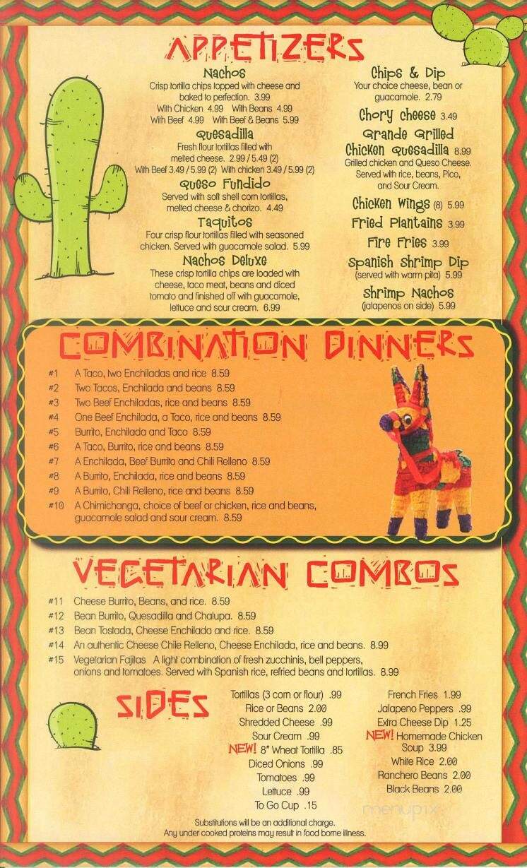 Fiesta Grande - Marysville, OH menu_pic
