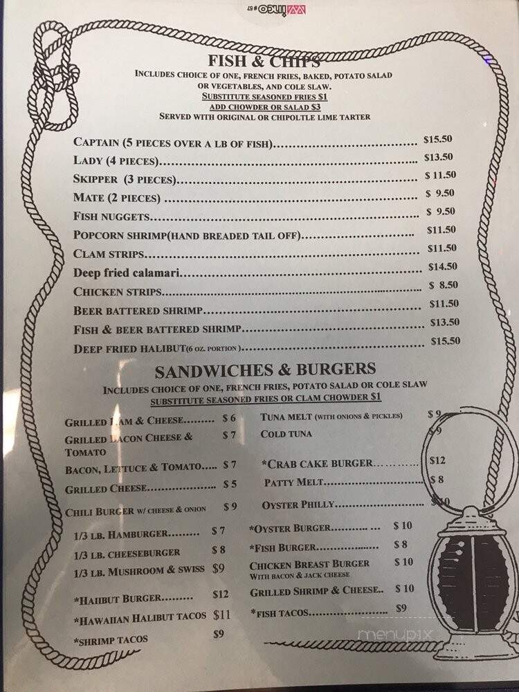 Fisherman's Grotto - Coos Bay, OR menu_pic
