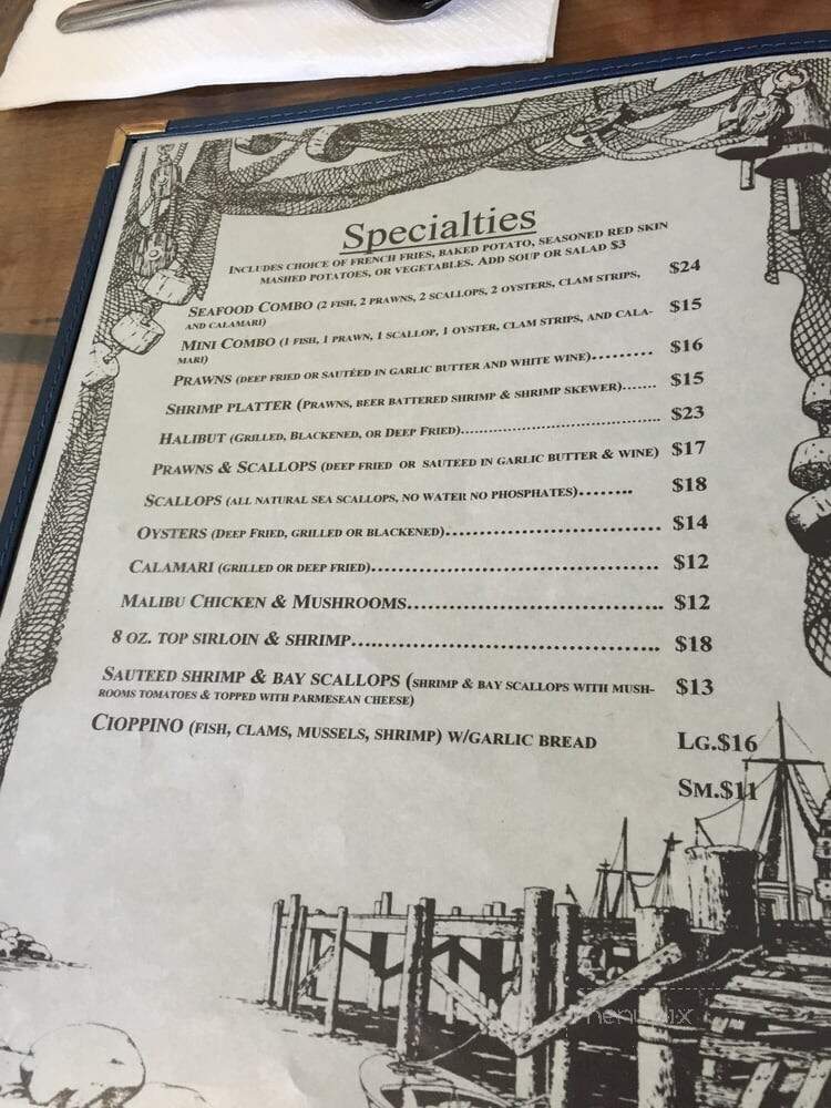Fisherman's Grotto - Coos Bay, OR menu_pic