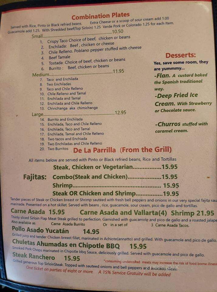 La Bamba - Sandy, OR menu_pic