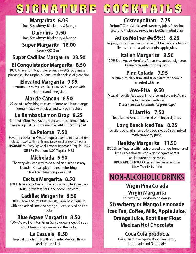 La Bamba - Sandy, OR menu_pic