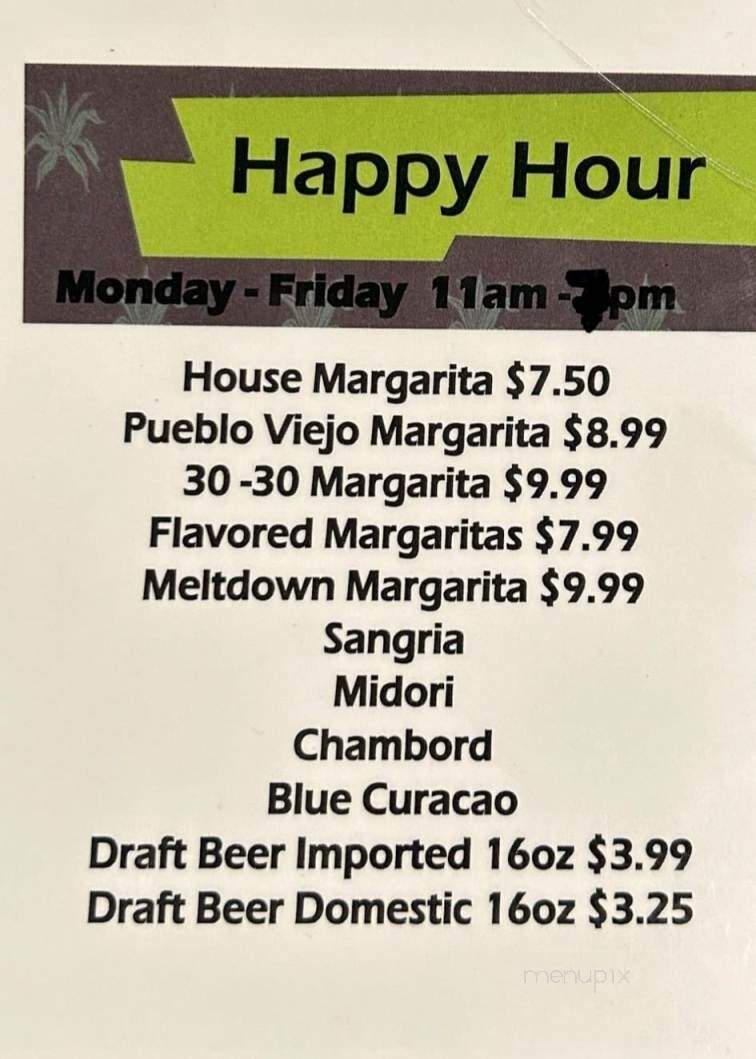Los Jimadores - Bedford, TX menu_pic