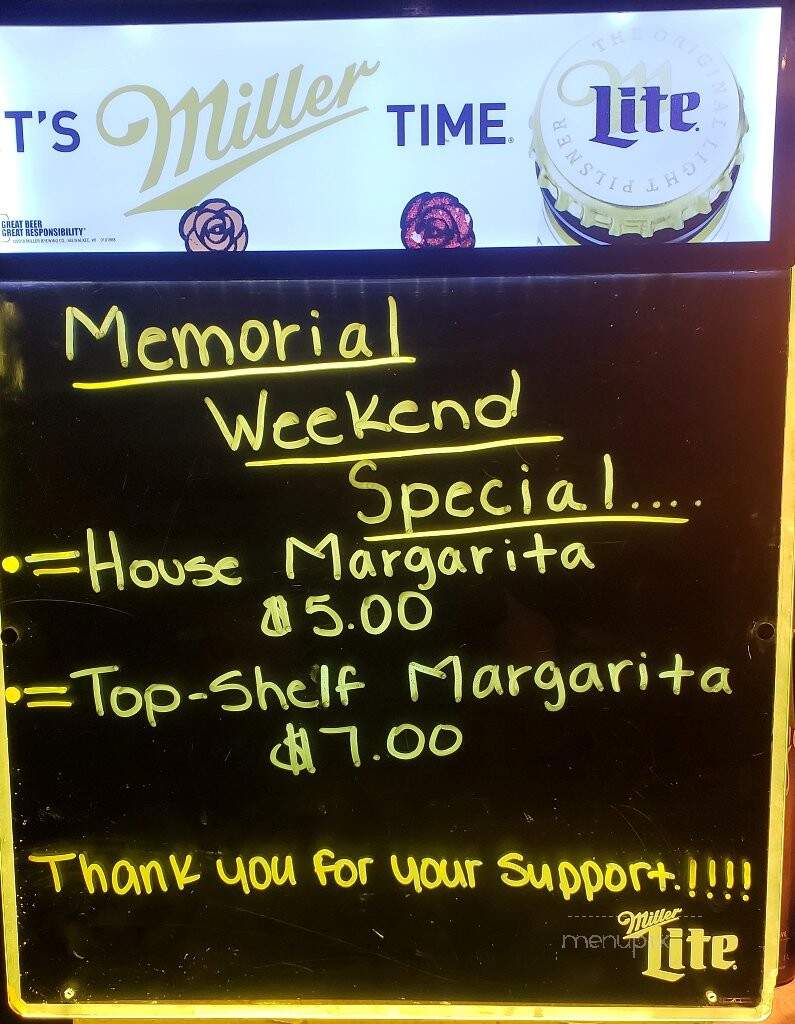 Los Jimadores - Bedford, TX menu_pic
