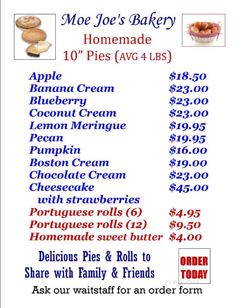 MoeJoe's Family Restaurant - Manchester, NH menu_pic