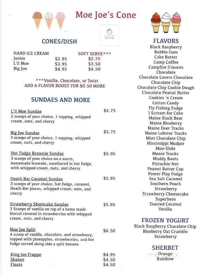 MoeJoe's Family Restaurant - Manchester, NH menu_pic
