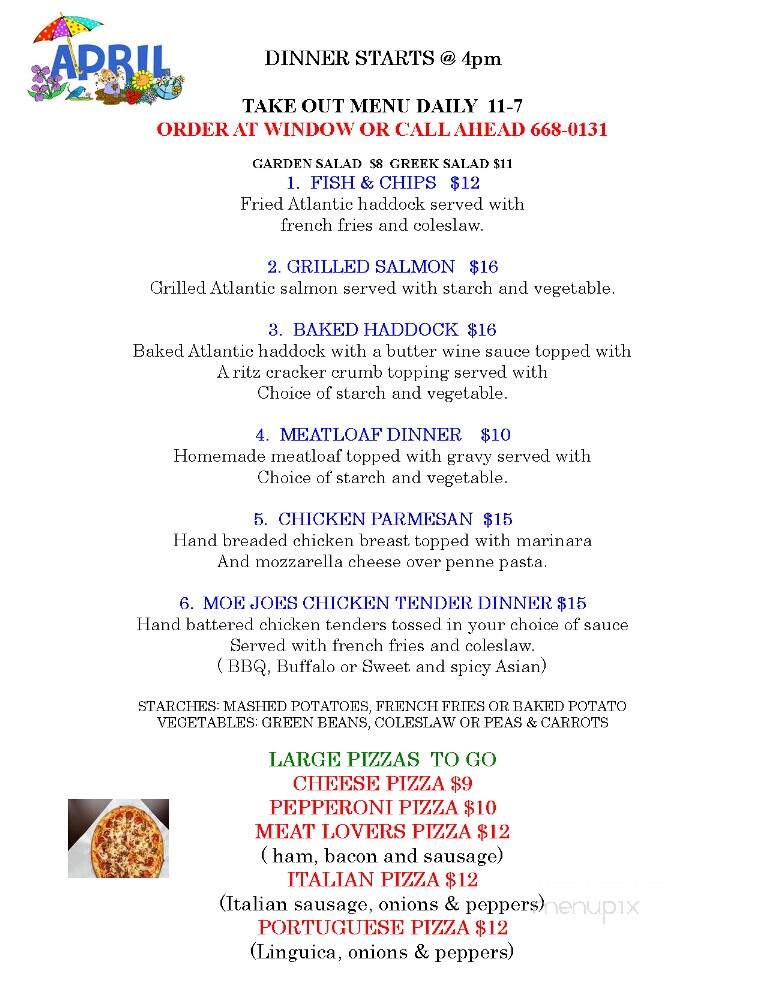 MoeJoe's Family Restaurant - Manchester, NH menu_pic