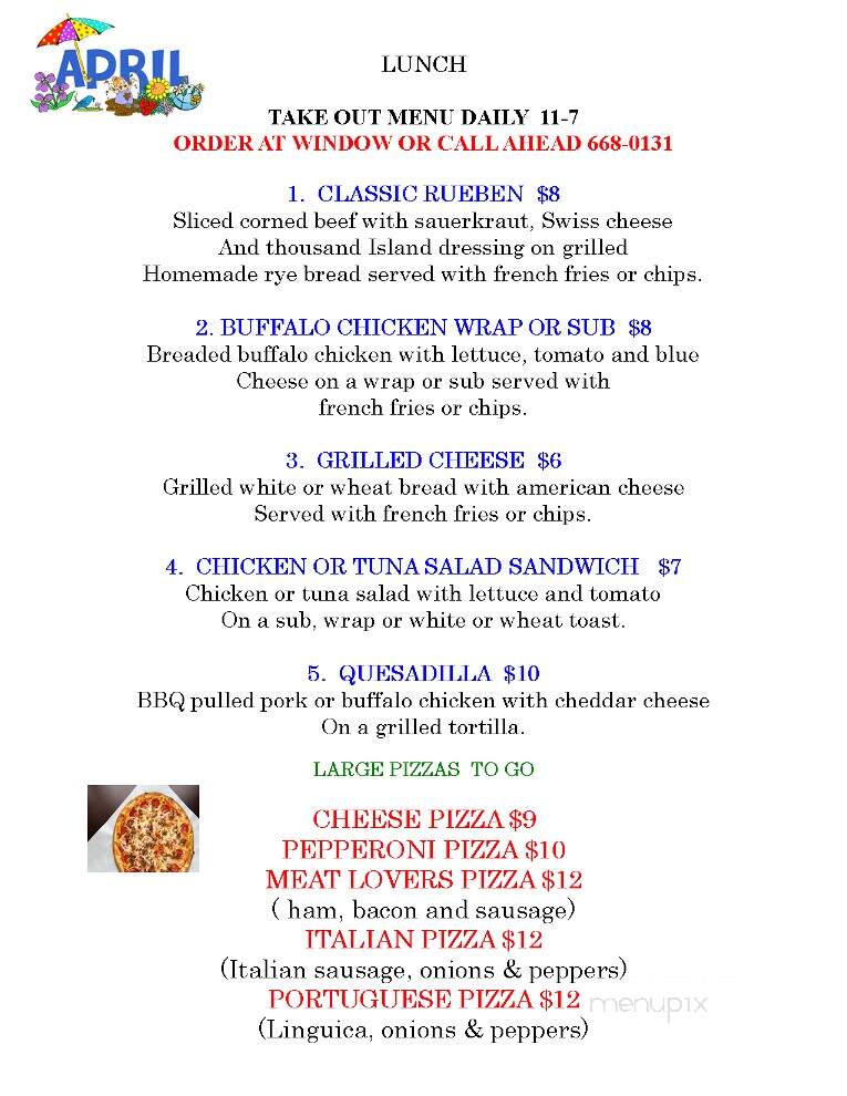 MoeJoe's Family Restaurant - Manchester, NH menu_pic