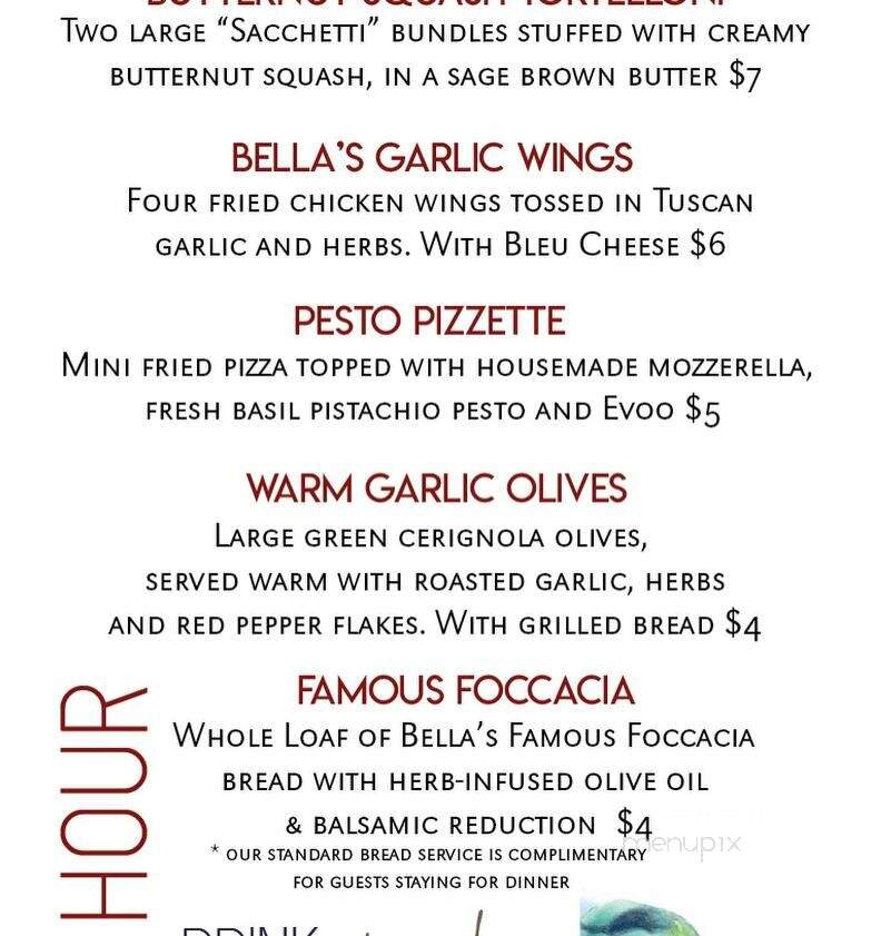 Bella's Bistro - Saratoga, WY menu_pic