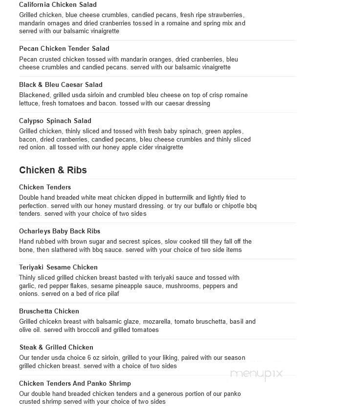 O'Charley's - Warren, OH menu_pic