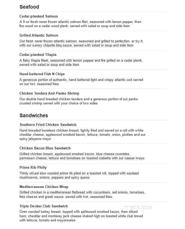 O'Charley's - Warren, OH menu_pic