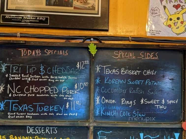 Heirloom Market BBQ - Atlanta, GA menu_pic