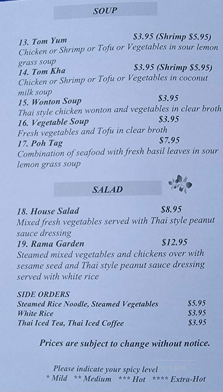 Thai Place Restaurant - Windham, ME menu_pic