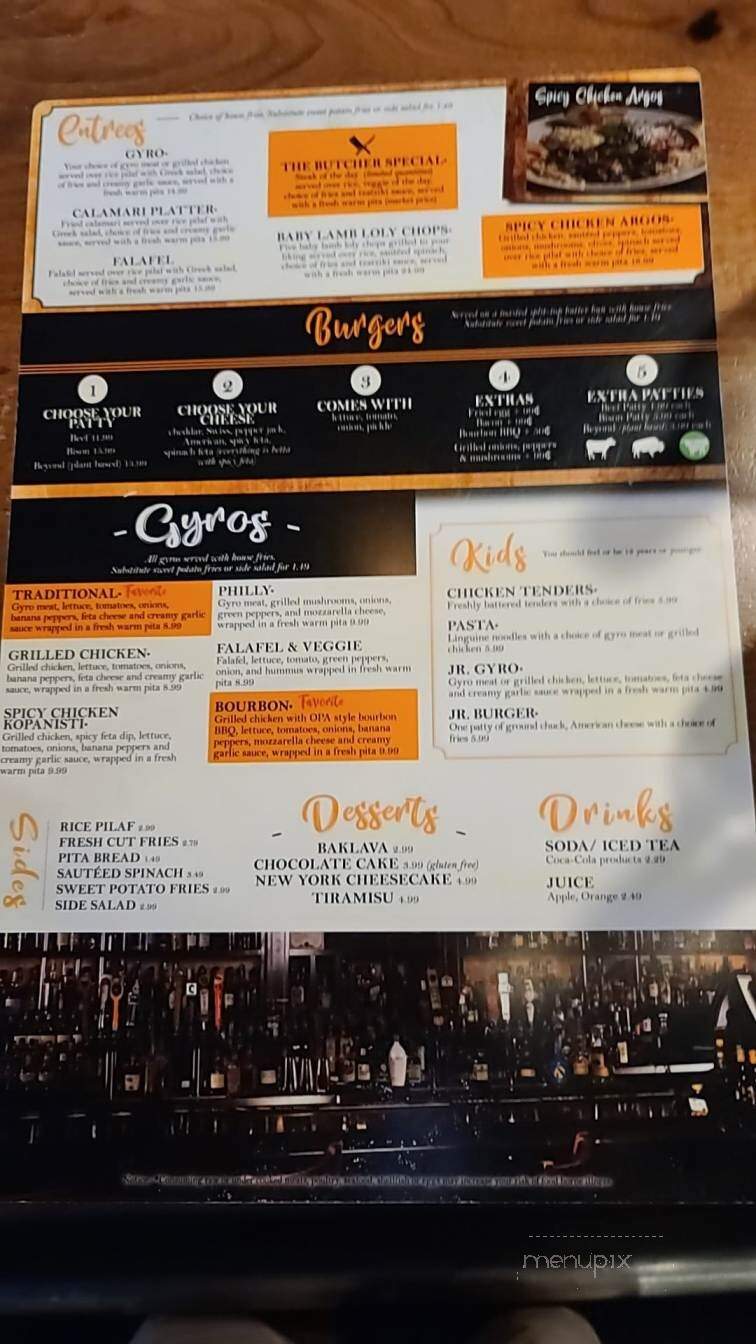 Opa Grill and Tavern - Delaware, OH menu_pic