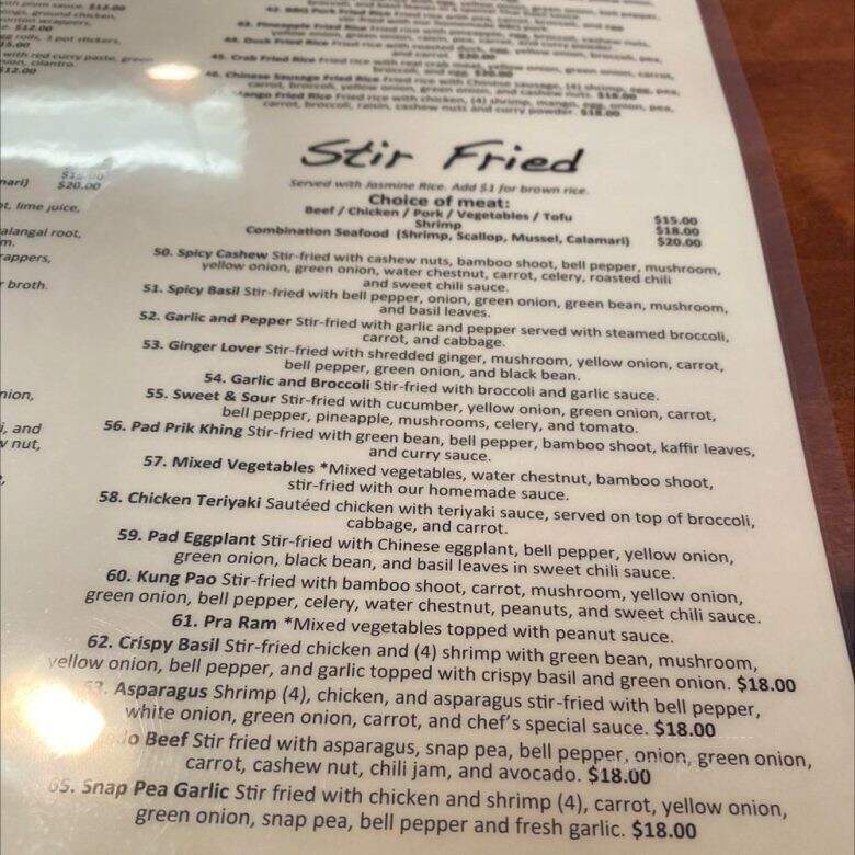 Buathong thai - Portland, OR menu_pic