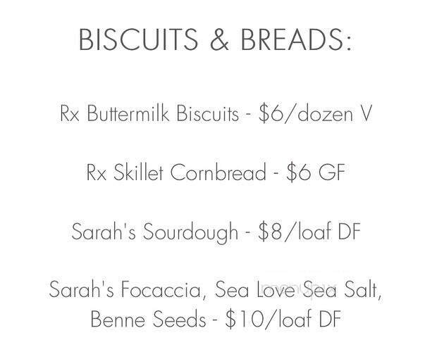 Rx Restaurant and Bar - Wilmington, NC menu_pic