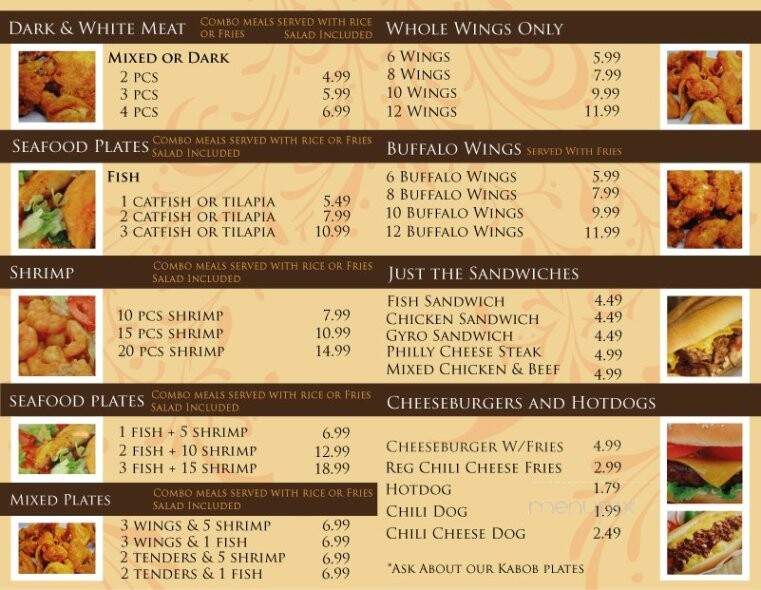Jones Fried Chicken and Halal Food - Houston, TX menu_pic