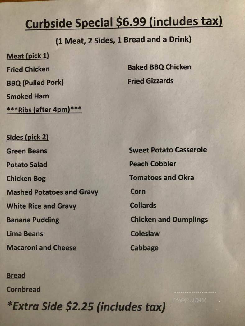Simply Southern Smokehouse - Myrtle Beach, SC menu_pic