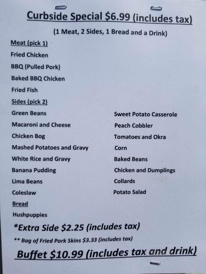 Simply Southern Smokehouse - Myrtle Beach, SC menu_pic