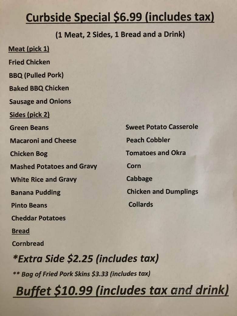 Simply Southern Smokehouse - Myrtle Beach, SC menu_pic