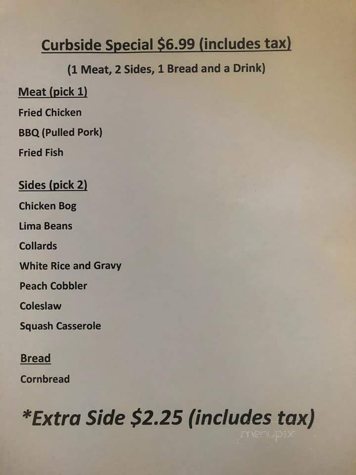 Simply Southern Smokehouse - Myrtle Beach, SC menu_pic