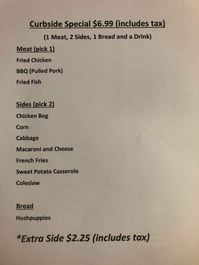 Simply Southern Smokehouse - Myrtle Beach, SC menu_pic