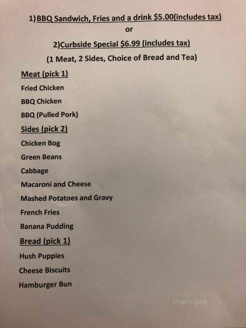 Simply Southern Smokehouse - Myrtle Beach, SC menu_pic