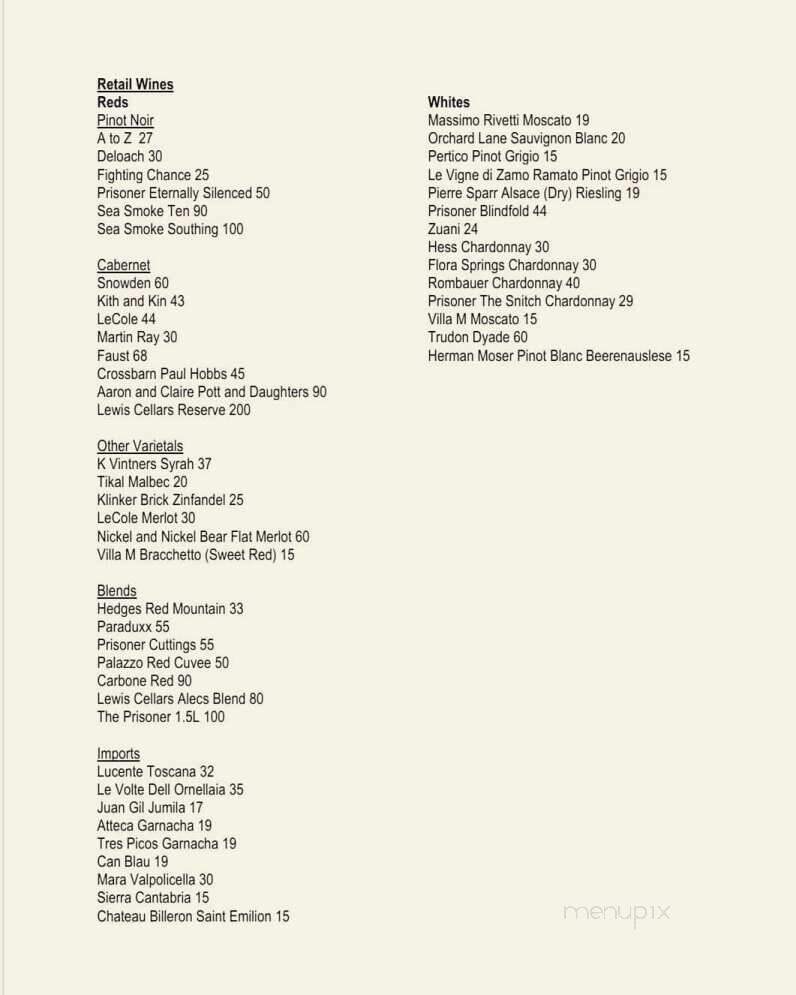 111 Bistro - Medina, OH menu_pic