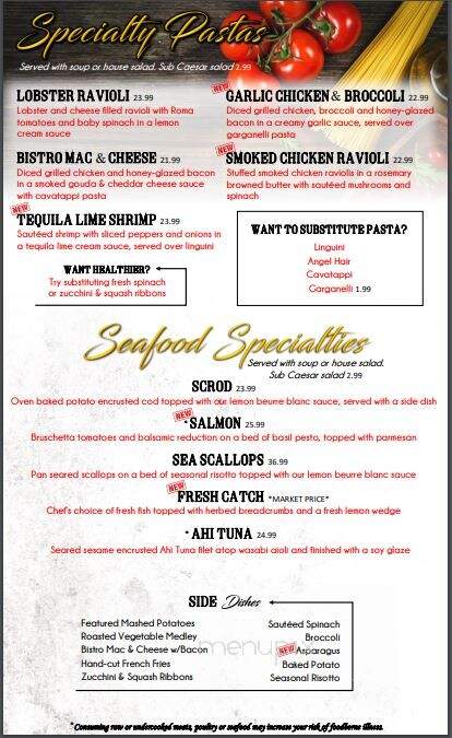 Bistro of Oakwood - Canton, OH menu_pic