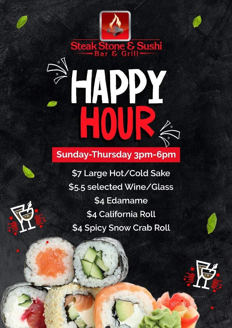 Menu of Steak Stone and Sushi in Lockport, NY 14094