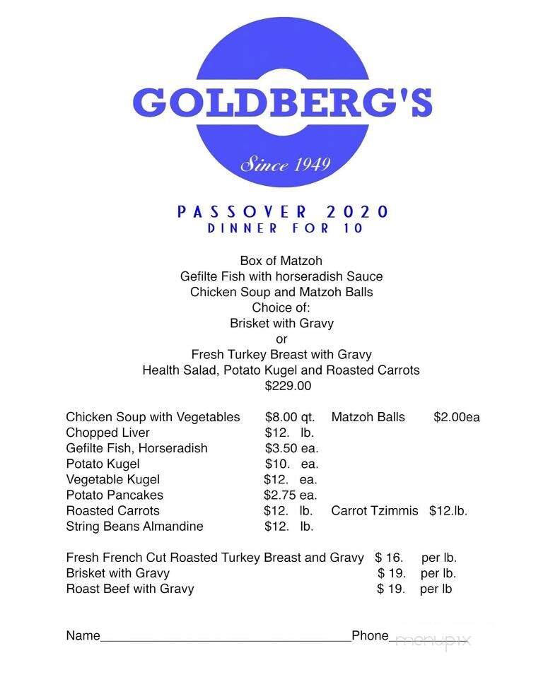 Goldberg's Famous Bagels - Southampton, NY menu_pic
