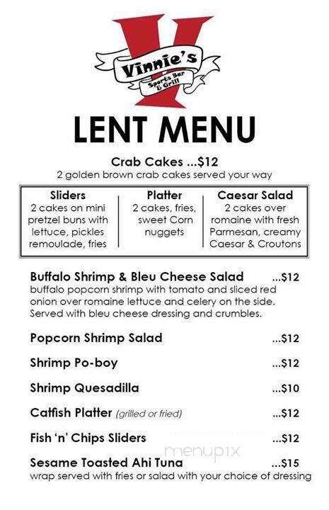 Vinnie's Sports Bar & Grill - Gretna, LA menu_pic