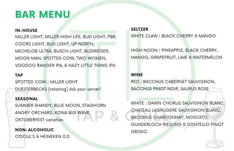 Turtle Inn - Delavan, WI menu_pic
