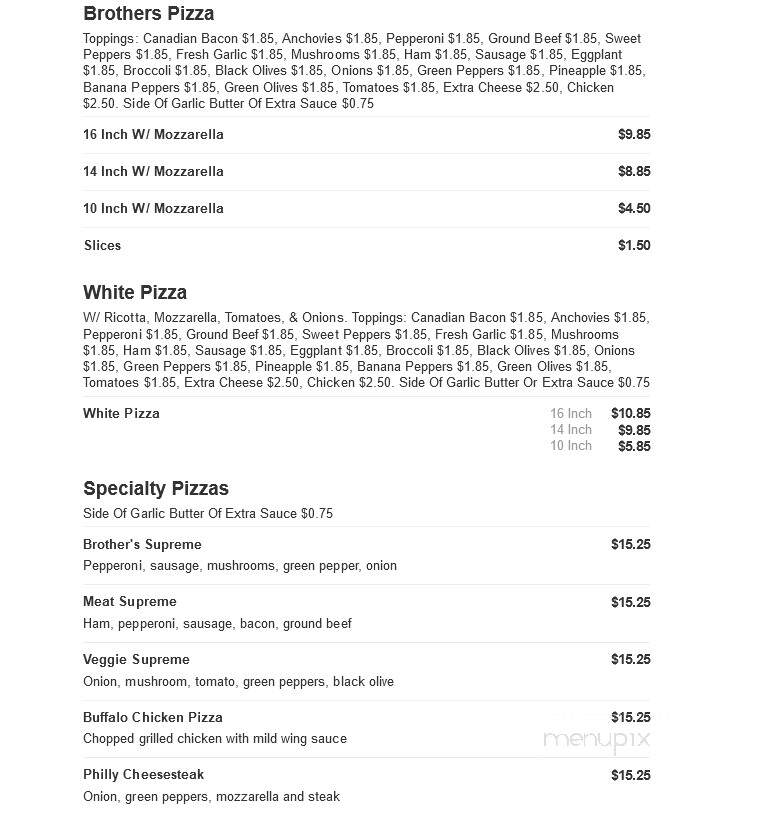 Brothers Pizza - Clinton, MA menu_pic