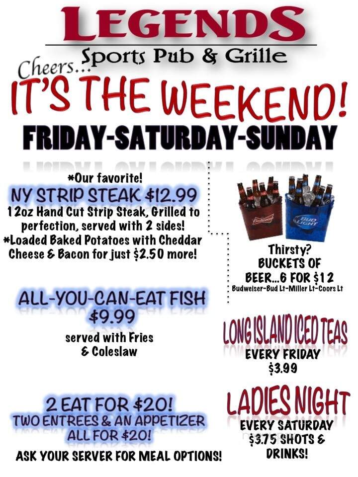 Legends Sports Pub & Grille - Fairborn, OH menu_pic