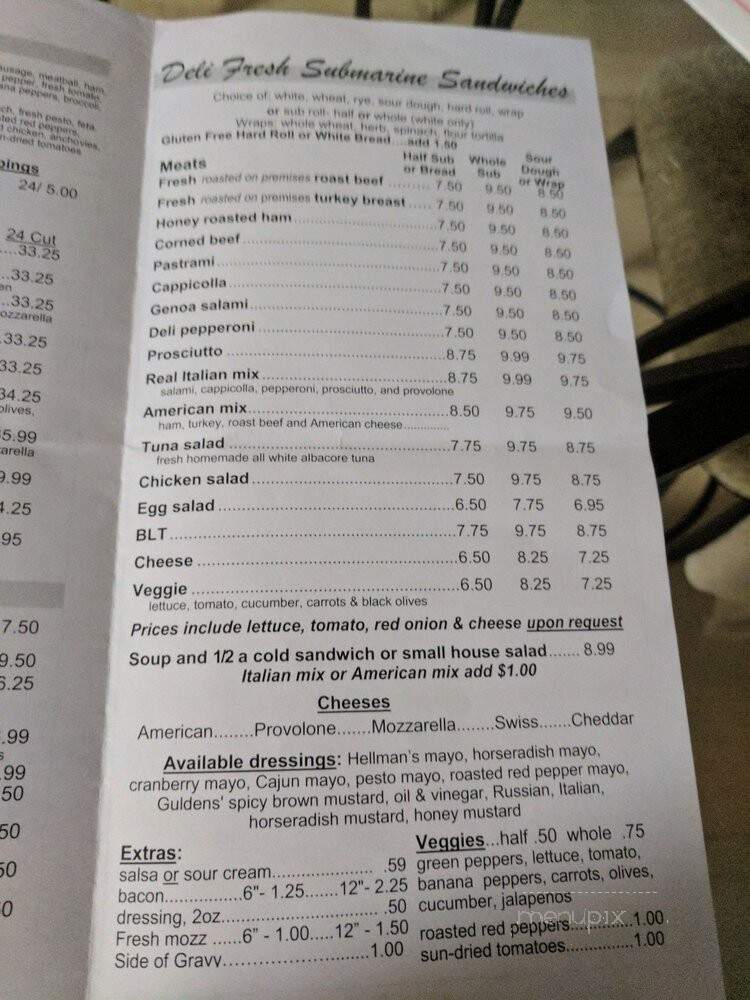 Front Street Deli - Ballston Spa, NY menu_pic