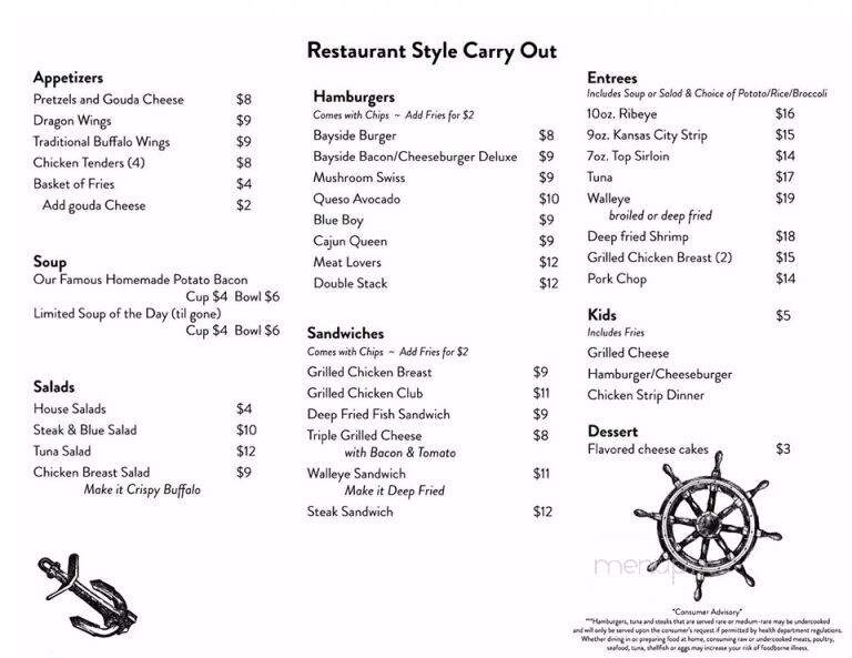 Bayside Tavern - Red Wing, MN menu_pic