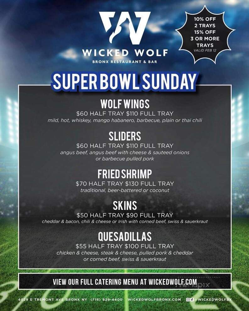 The Wicked Wolf - Bronx, NY menu_pic