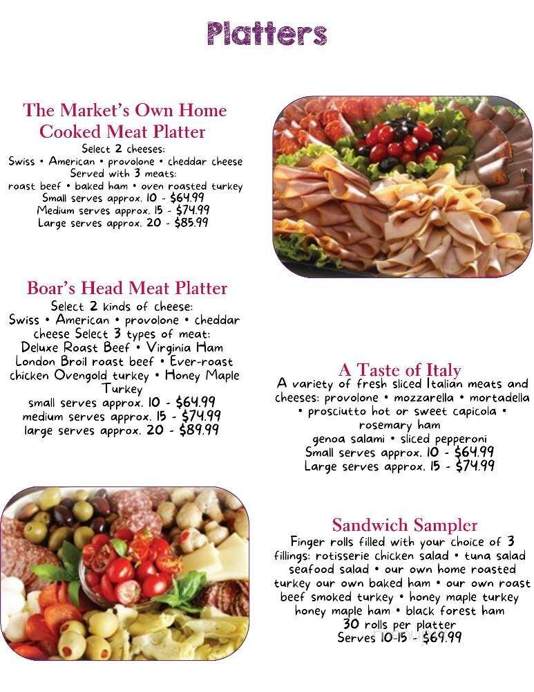 The Market - Plymouth, MA menu_pic