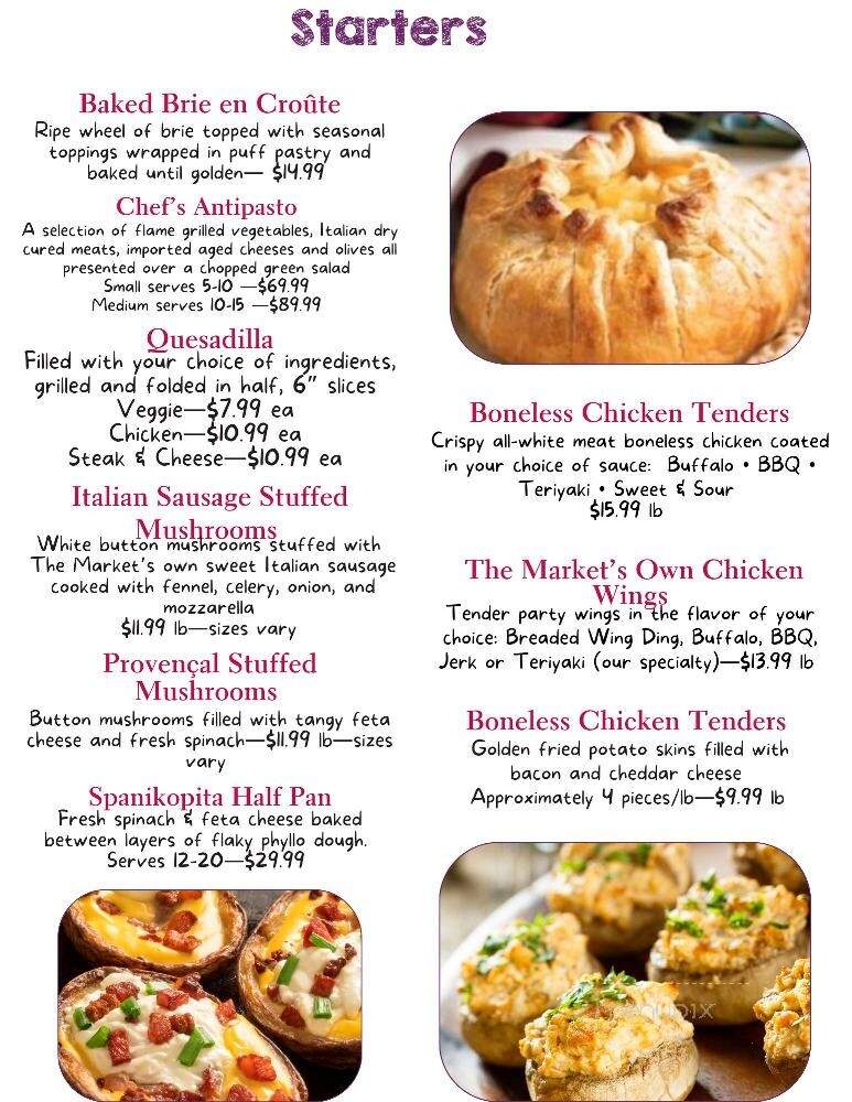 The Market - Plymouth, MA menu_pic