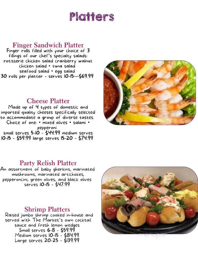 The Market - Plymouth, MA menu_pic