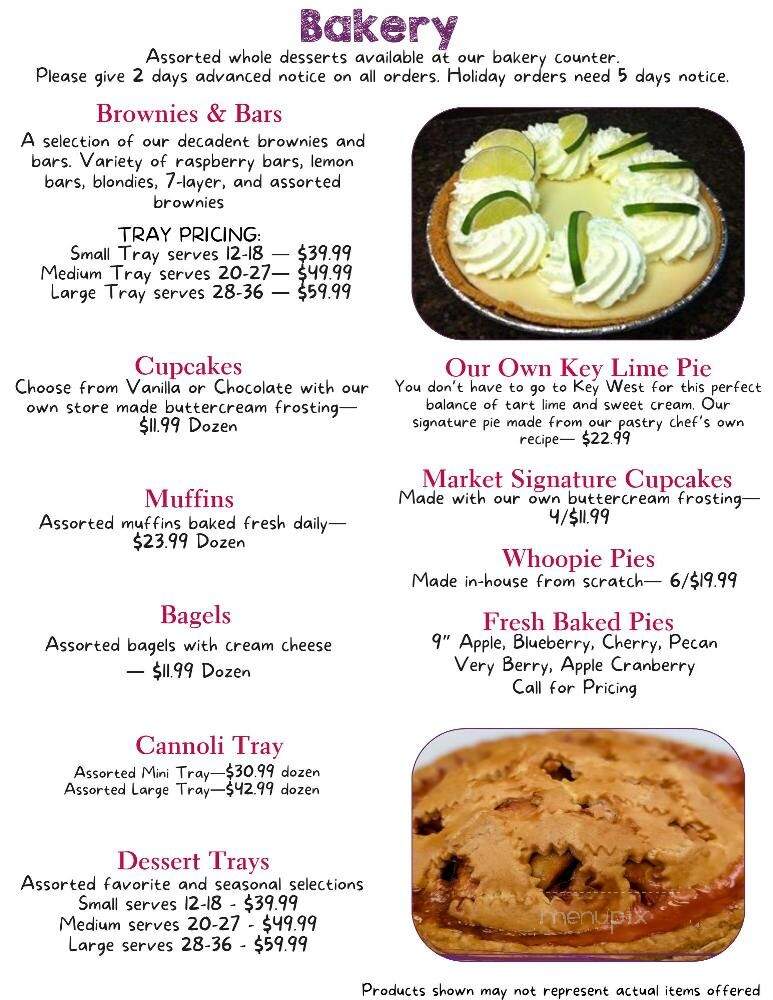 The Market - Plymouth, MA menu_pic