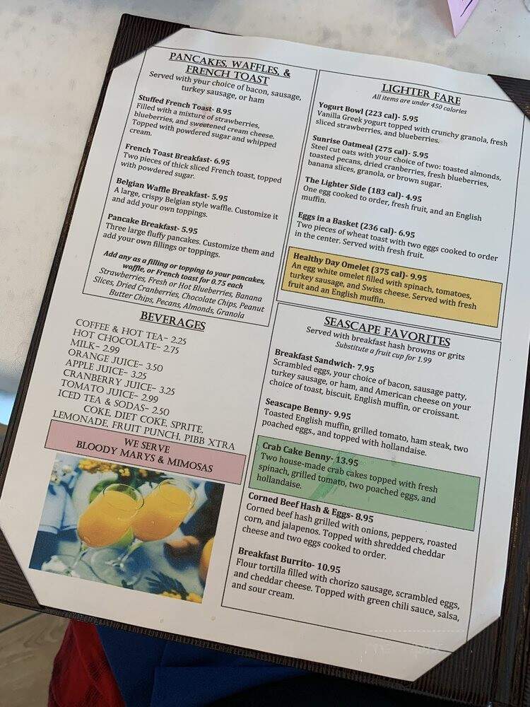 Seascape Restaurant - New Smyrna Beach, FL menu_pic