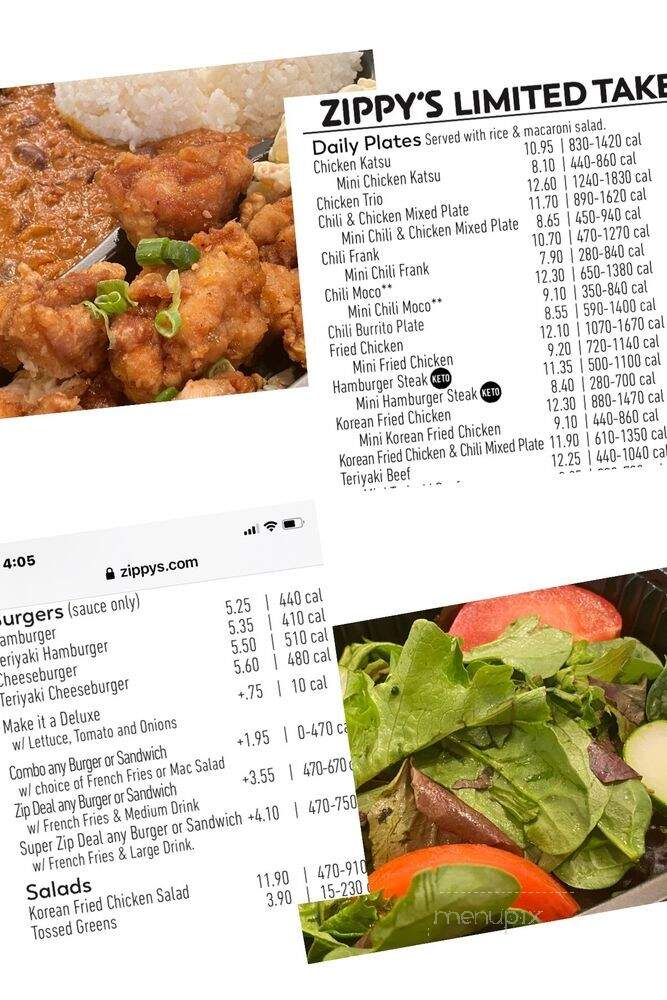 Zippy's Inc - Mililani, HI menu_pic