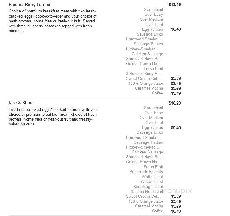 Bob Evans Restaurant - Port Charlotte, FL menu_pic