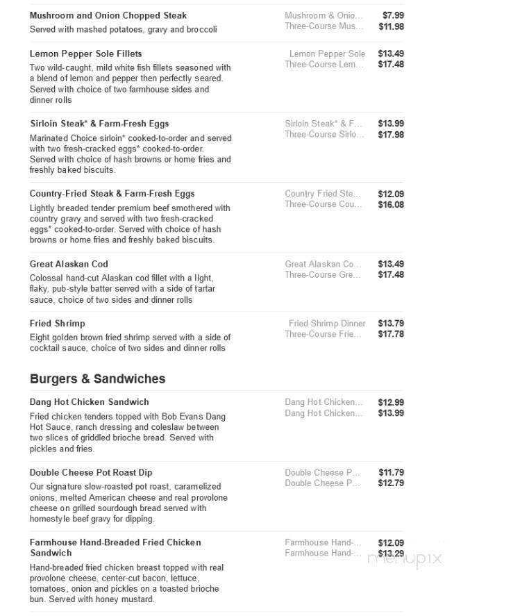 Bob Evans Restaurant - Port Charlotte, FL menu_pic