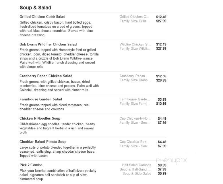 Bob Evans Restaurant - Port Charlotte, FL menu_pic