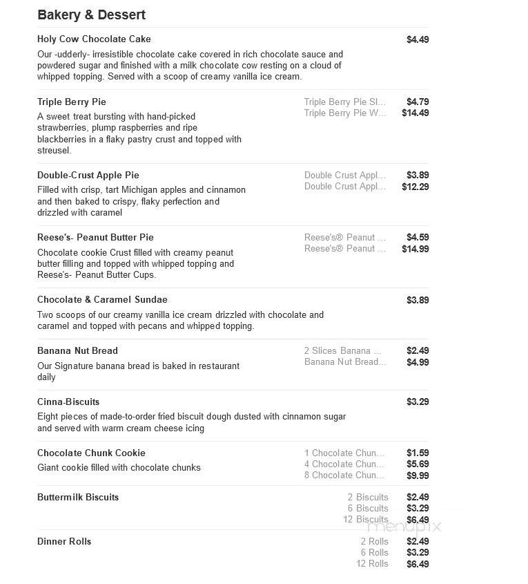 Bob Evans Restaurant - Port Charlotte, FL menu_pic